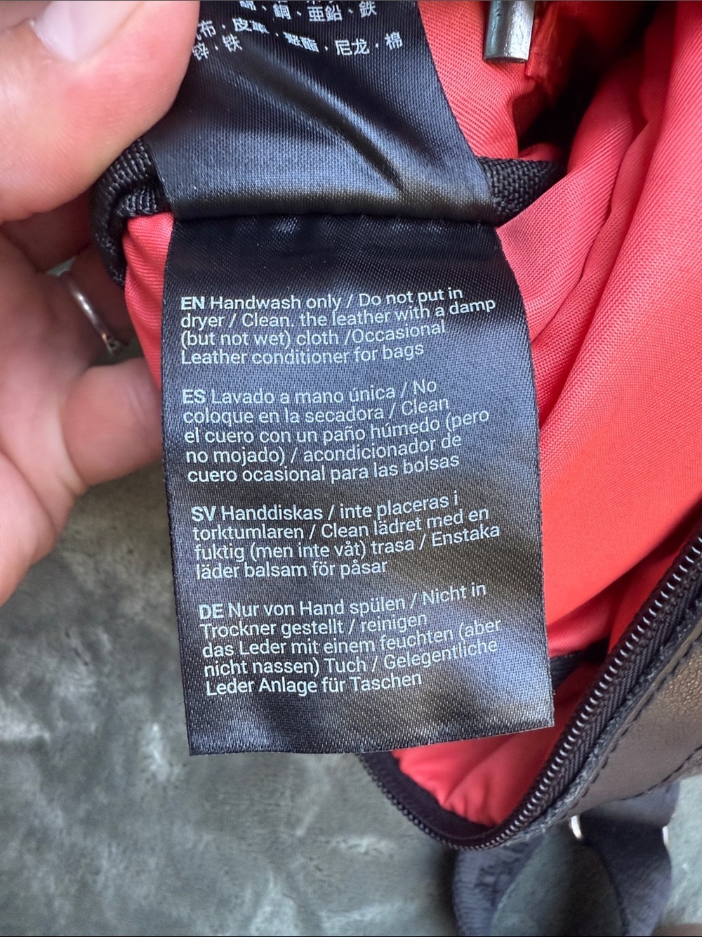 Black Canvas & Leather Messenger Bag - Picture 9 of 11